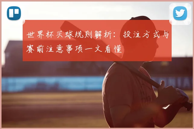 世界杯买球规则解析：投注方式与赛前注意事项一文看懂